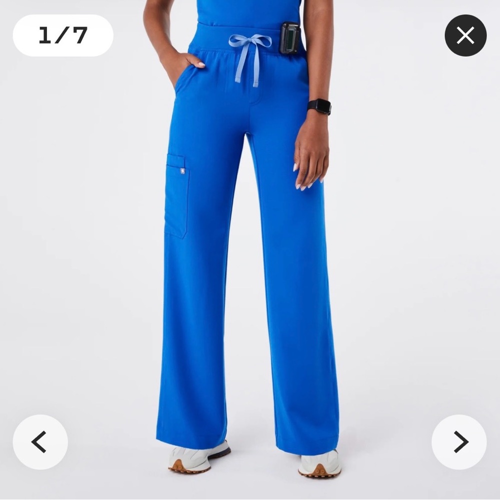 Figs Women's Vibrant Blue Wide Leg Pants